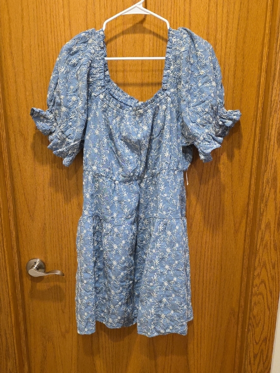 Old Navy Dresses & Skirts - Old Navy Blue Floral Puff-Sleeve Sundress